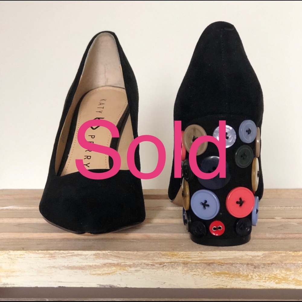 Katty Perry Anjelica black button shoes